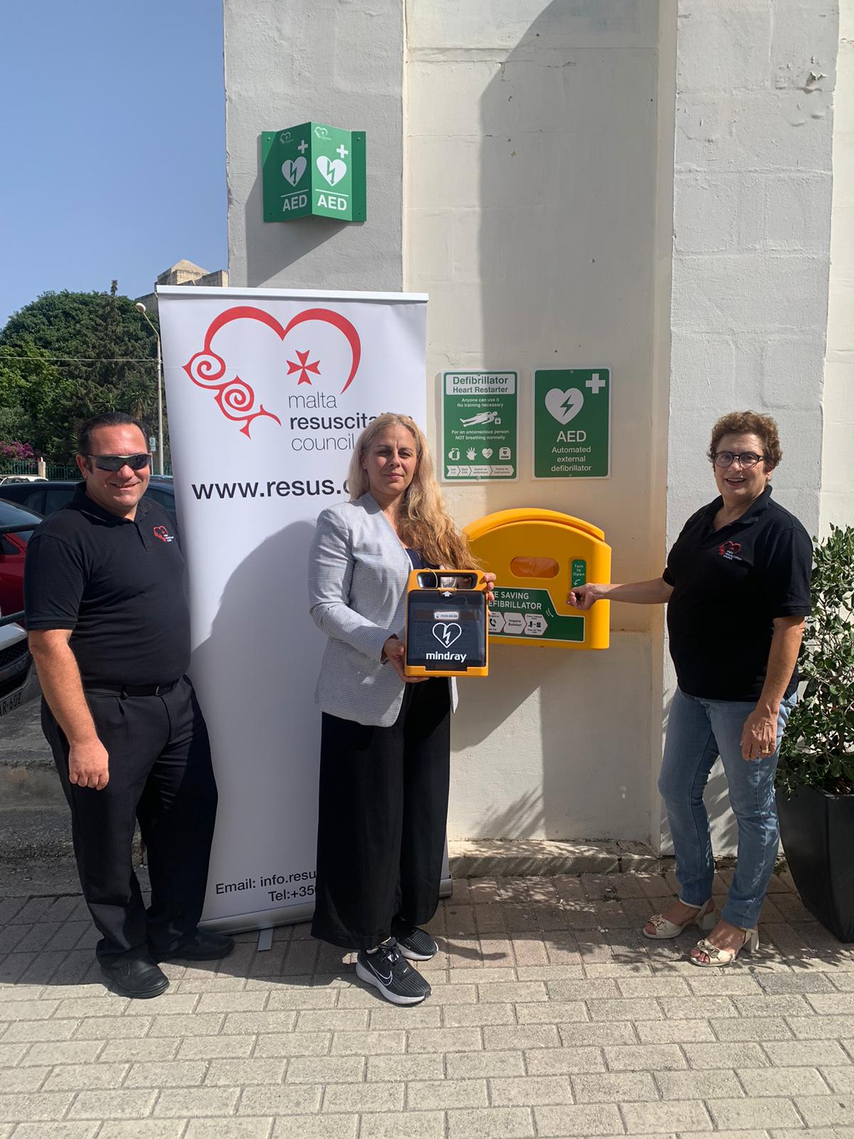 Inspire Malta Receives a Donation of AEDs on World Restart a Heart Day